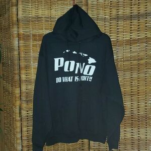 PONO DO WHAT IS RIGHT Hawaii Hoodie Sweatshirt XL